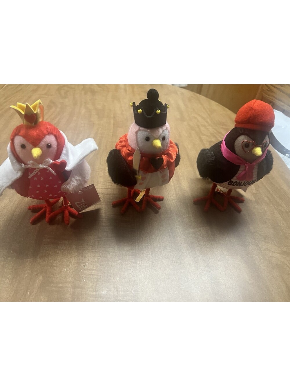 Spritz Valentines Bird Set of 3 Queenie and Kingsley 2024 And Cherie